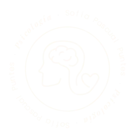 Logo Sofía Pascual Psicóloga Sanitaria en blanco